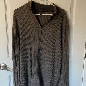 Brown, 1/4 zip sweater